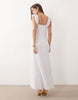Gina Tricot frill lace maxi dress in white