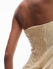 Topshop seamed detail bandeau midi dress in buttermilk