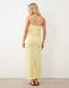 linen blend column maxi dress in buttermilk