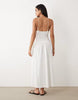 broderie cami maxi dress in white