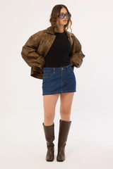 Thrills Carmen Skirt Rib Rinsed Ink