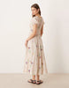 Free People coplete me button down midi dress in tea combo