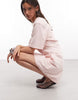 Monki contoured T-shirt mini dress in peach