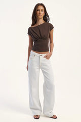 Lioness Top Model Mid Baggy Jean Porcelain