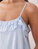 The Frolic exclusive cotton blend lace godet frill edge cami mini dress in baby blue