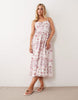 Miss Selfridge Petite corset maxi dress in tile print