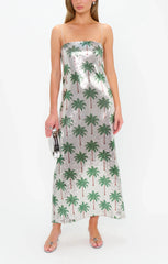 Lizzy Midi Dress ~ Disco Palm Sequins