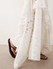 ARRANGE broderie ruffled V-neck maxi dress in white