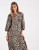 ONLY belt detail maxi dress in animal print