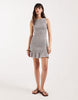 JJXX smocked mini dress in black plaid