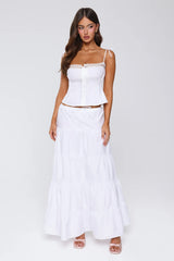 Surfside Glow Maxi Skirt White