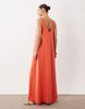 trapeze maxi dress in red