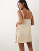 Petite Daisy pleated lace beach dress in buttermilk