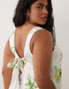 Curve shift mini dress with bow back detail in multi floral print