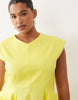 ARRANGE Curve pleated cinched waist maxi dress in yellow