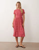 Wednesdays Girl smudged dots midi dress in pink