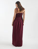 Aray beach maxi dress in burgundy