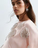 ARRANGE satin maxi dress with embellished spot in peach