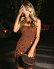South Beach bandeau knit mini beach dress with sequin detail in brown