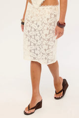 Jgr & Stn Gracie Midi Skirt Cream