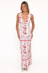 Amore Bias Cut Maxi Dress - Red Rose