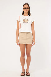 Luck & Trouble Florence Art Baby Tee White