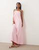 bandeau maxi dress in pink