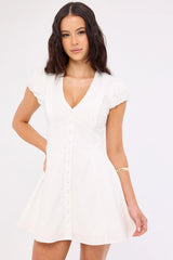 Perfect Stranger Arielle Mini Dress White