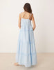 YAS tiered ruffle detail cami maxi dress in soft blue