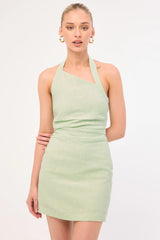Perfect Stranger Sundae Linen Mini Dress Mint