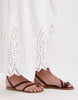 ONLY tie back midaxi dress with embroidered hem detailing in white
