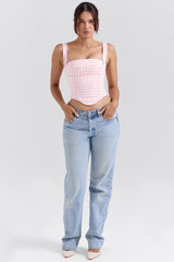strawberry shortcake gingham corset