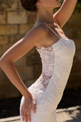 white broderie anglaise lace midi dress