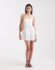 ONLY bandeau mini dress with embroidery in white