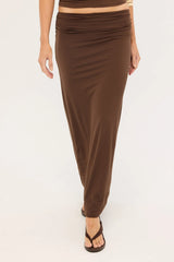Perfect Stranger Dorian Maxi Skirt Brown