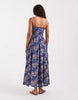 Free People ciella printed midi dress in blue floral combo