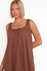 Bowman Maxi Dress - Chocolate Brown