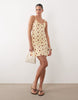 Miss Selfridge mini summer dress in yellow ditsy floral print