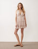 Miss Selfridge cheesecloth tie sides mini beach dress in natural