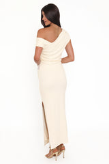 Edie Off Shoulder Midi Dress - Butter Yellow