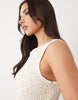 Gina Tricot knit crochet maxi dress in cream