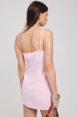 Luck & Trouble Sunny Side Gingham Mini Dress Pink Check