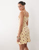 Miss Selfridge mini summer dress in yellow ditsy floral print