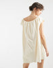 volume puff mini dress in bone