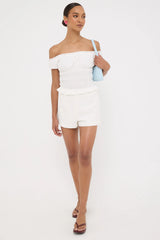 Perfect Stranger Paloma Linen Short White