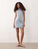 Miss Selfridge denim shift dress in blue wash