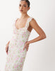 Gina Tricot frill maxi dress in multi flower print