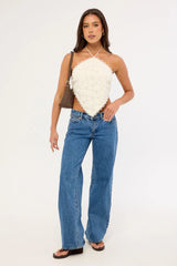 Jgr & Stn Gracie Halter Top Cream