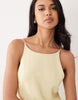 scoop neck dropped waist cami midaxi dress in buttermilk