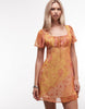 Reclaimed Vintage mini dress in chiffon floral print